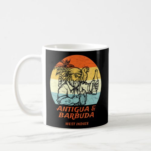 Antigua  Barbuda West Indies Pirate  Parrot Vaca Coffee Mug