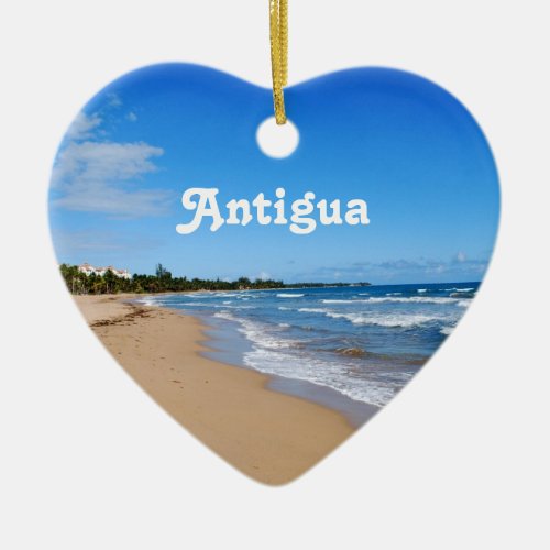 Antigua Beach Ceramic Ornament