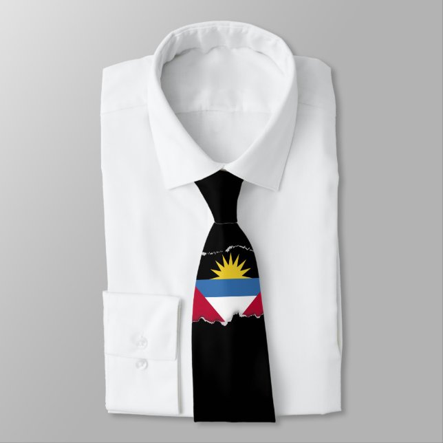 Antigua Flag Tie (Tied)
