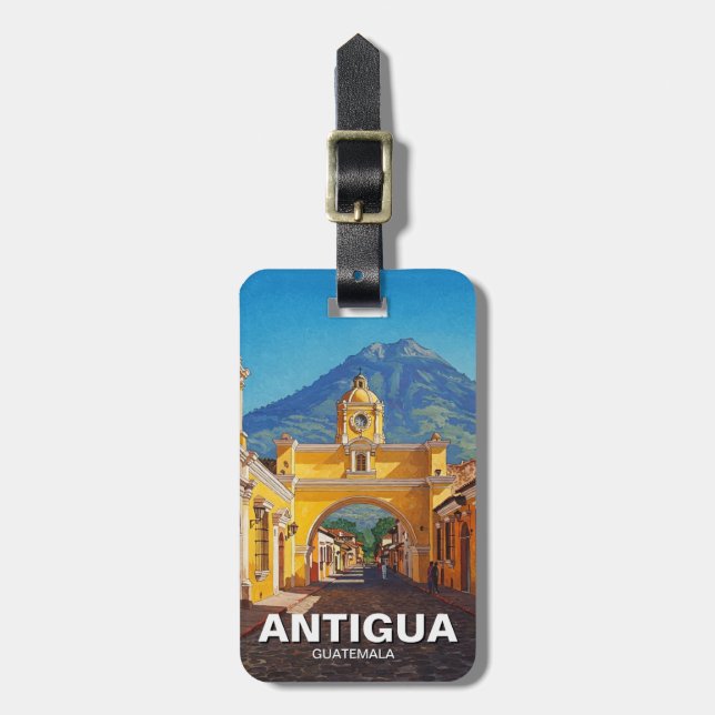 Antigua Guatemala Travel Luggage Tag (Front Vertical)