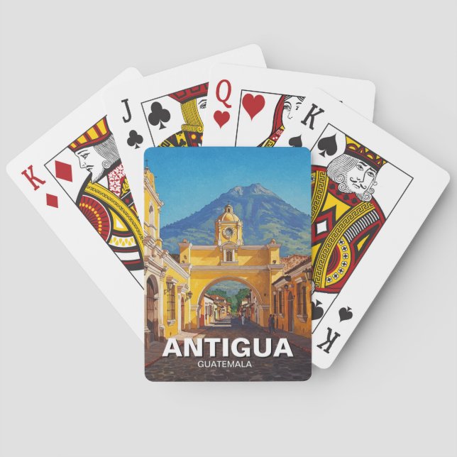 Antigua Guatemala Travel Poker Cards (Back)