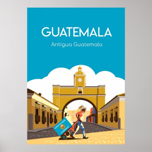 Antigua Guatemala travel poster