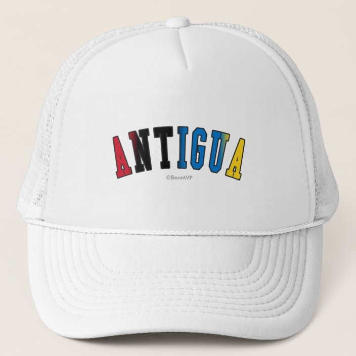 Antigua in National Flag Colors Hat
