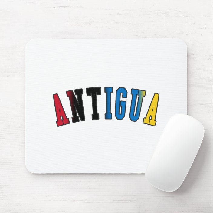 Antigua in National Flag Colors Mousepad