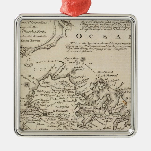 Antigua or Antego Metal Ornament (Front)