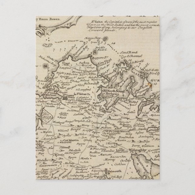 Antigua or Antego Postcard (Front)