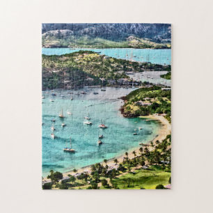 Antigua View Falmouth Harbor Jigsaw Puzzle