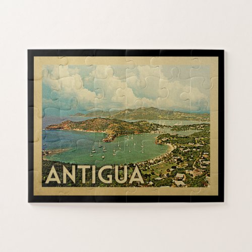 Antigua Vintage Travel Jigsaw Puzzle