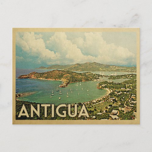 Antigua Vintage Travel Postcard