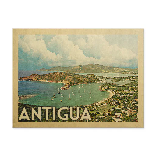 Antigua Vintage Travel Postcard
