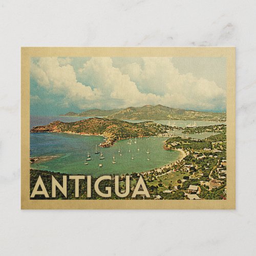 Antigua Vintage Travel Postcard