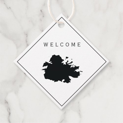 Antigua Welcome Bag Gift Tag for Wedding Weekend