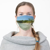 Antiguan Beach Beautiful Tropical Landscape Adult Cloth Face Mask (Worn)