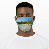Antiguan Beach Beautiful Tropical Landscape Adult Cloth Face Mask (Worn)