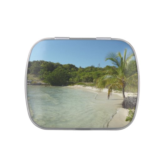 Antiguan Beach Beautiful Tropical Landscape Candy Tin (Top)