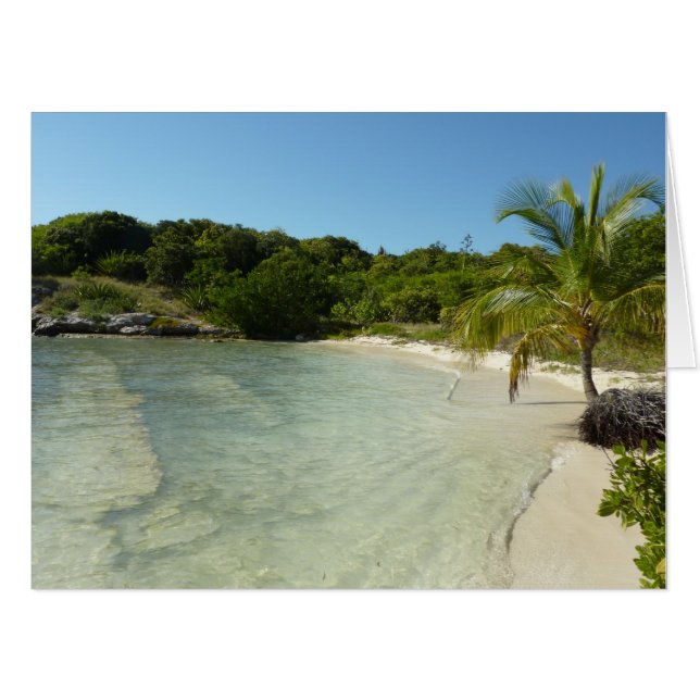 Antiguan Beach Beautiful Tropical Landscape Card (Front Horizontal)