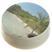 Antiguan Beach Beautiful Tropical Landscape Chocolate Covered Oreo (Angled)