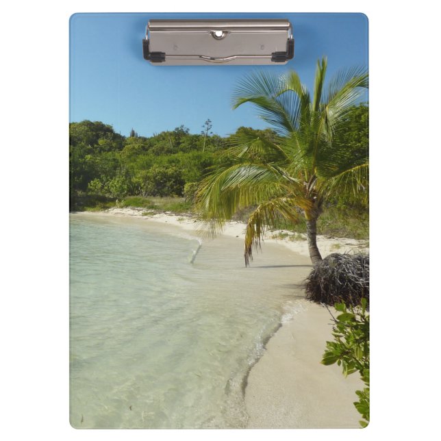 Antiguan Beach Beautiful Tropical Landscape Clipboard (Front)