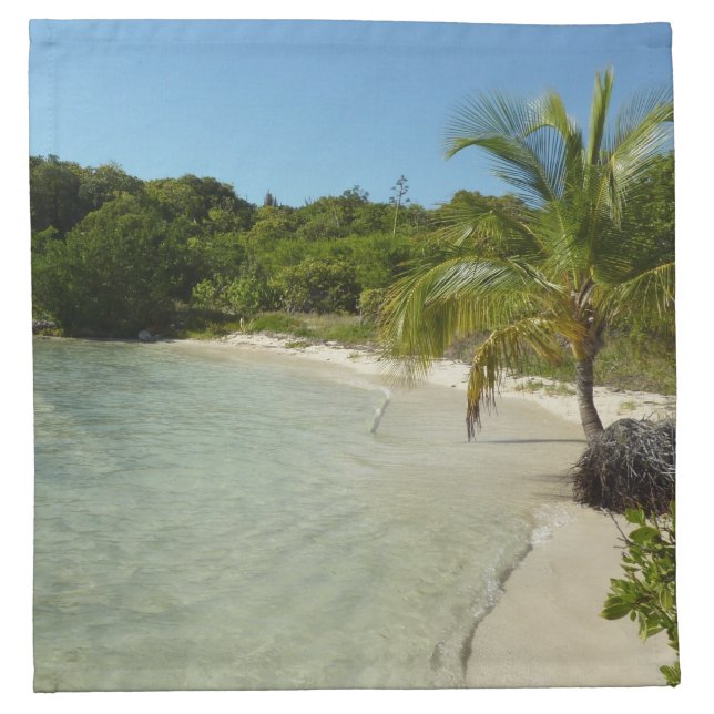 Antiguan Beach Beautiful Tropical Landscape Cloth Napkin (Front)