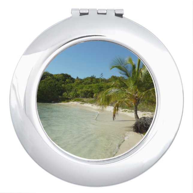 Antiguan Beach Beautiful Tropical Landscape Compact Mirror (Front)