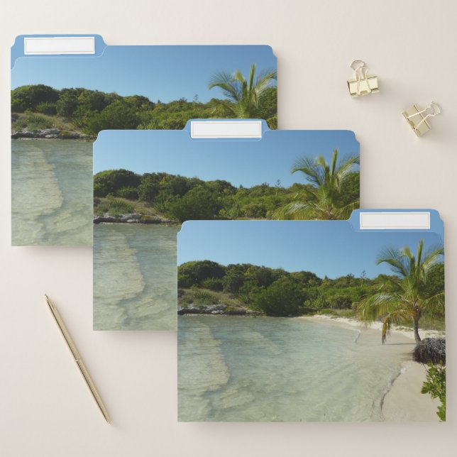 Antiguan Beach Beautiful Tropical Landscape File Folder (Set)