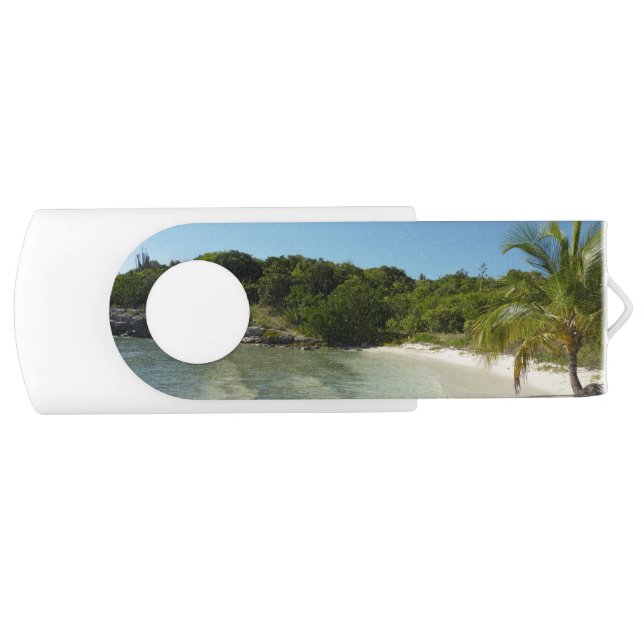 Antiguan Beach Beautiful Tropical Landscape Flash Drive (Front)
