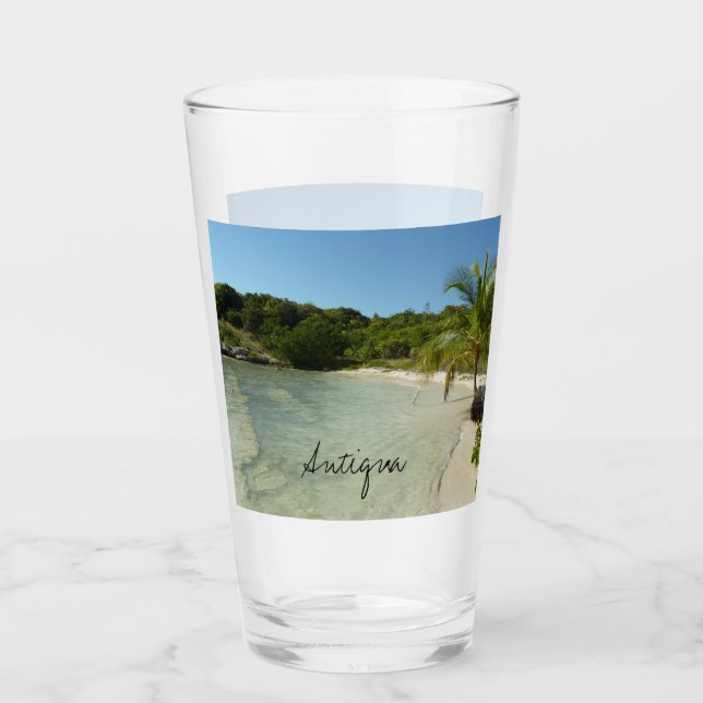 Antiguan Beach Beautiful Tropical Landscape Glass (Front)