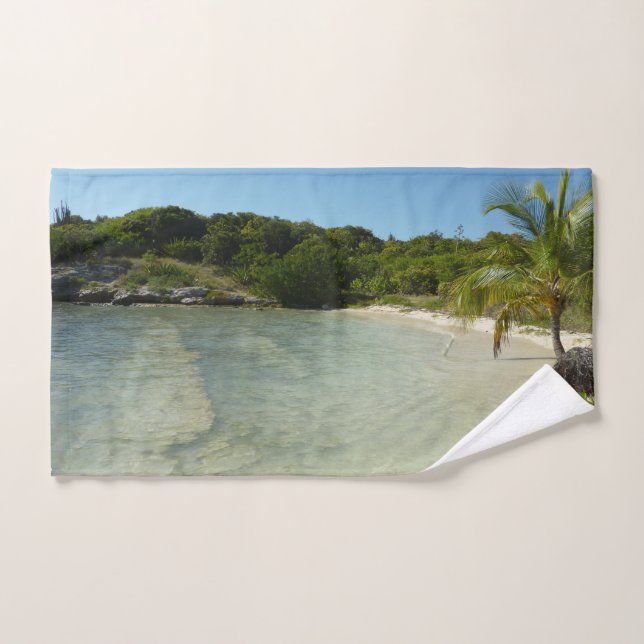 Antiguan Beach Beautiful Tropical Landscape Hand Towel (Hand Towel)