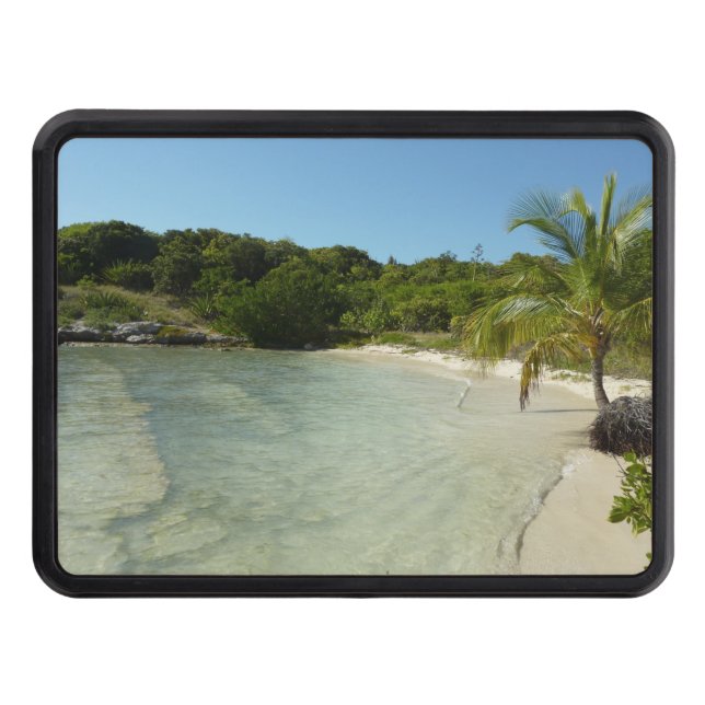 Antiguan Beach Beautiful Tropical Landscape Hitch Cover (Front)