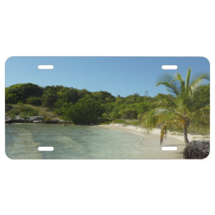 Antiguan Beach Beautiful Tropical Landscape License Plate