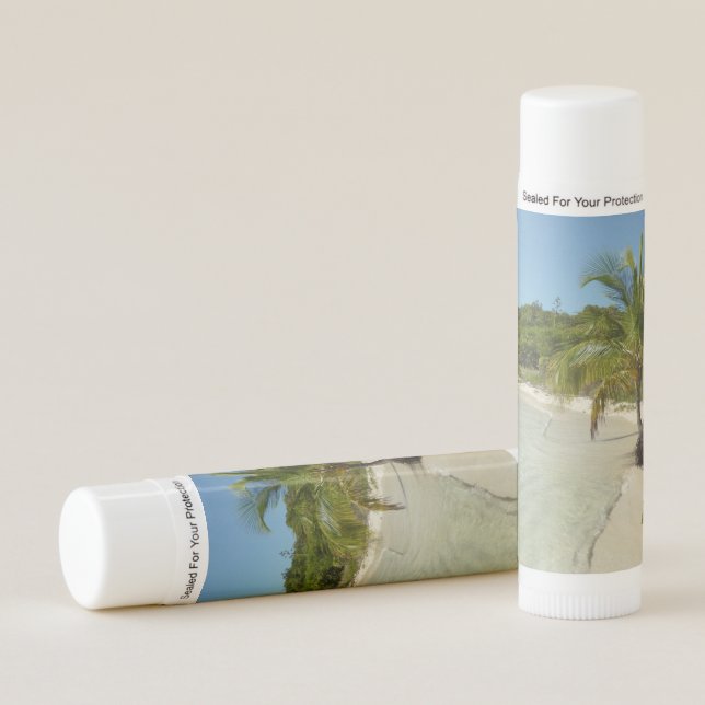 Antiguan Beach Beautiful Tropical Landscape Lip Balm (Front)