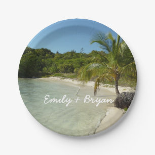 Antiguan Beach Beautiful Tropical Landscape Paper Plates