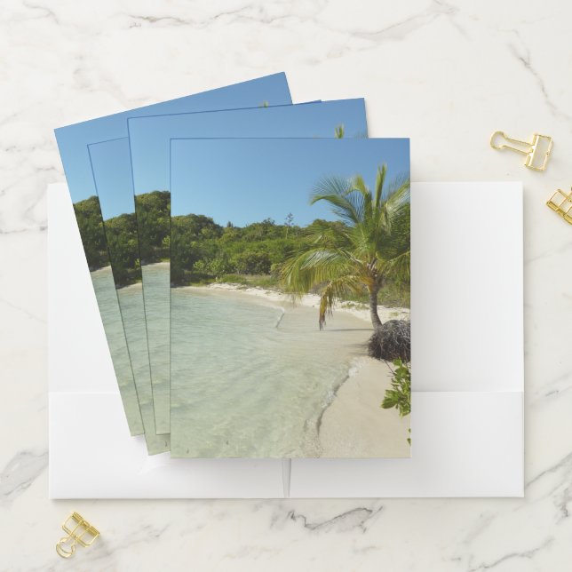 Antiguan Beach Beautiful Tropical Landscape Pocket Folder (In Situ)