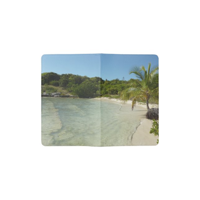 Antiguan Beach Beautiful Tropical Landscape Pocket Moleskine Notebook (Opened)