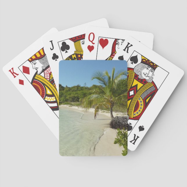 Antiguan Beach Beautiful Tropical Landscape Poker Cards (Back)