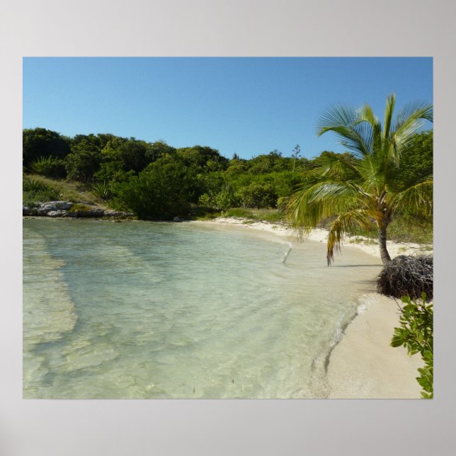 Antiguan Beach Beautiful Tropical Landscape Poster (Front)