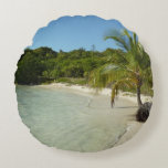 Antiguan Beach Beautiful Tropical Landscape Round Pillow