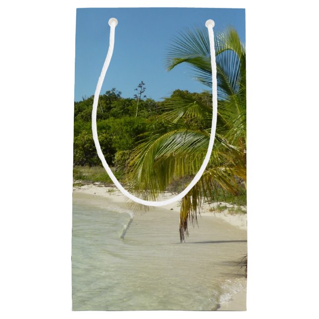Antiguan Beach Beautiful Tropical Landscape Small Gift Bag (Front)
