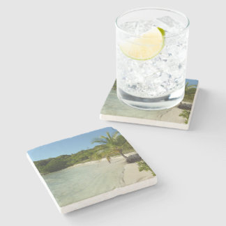 Antiguan Beach Beautiful Tropical Landscape Stone Coaster
