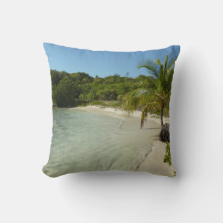 Antiguan Beach Beautiful Tropical Landscape Throw Pillow