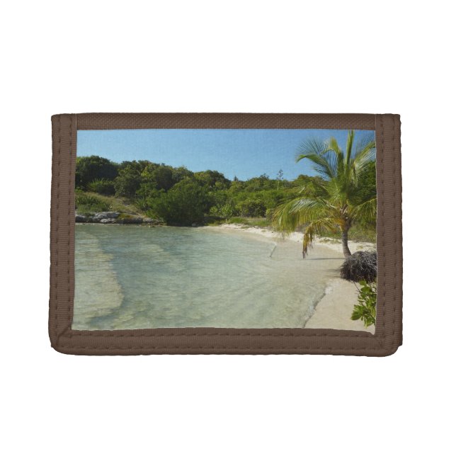 Antiguan Beach Beautiful Tropical Landscape Tri-fold Wallet (Front)