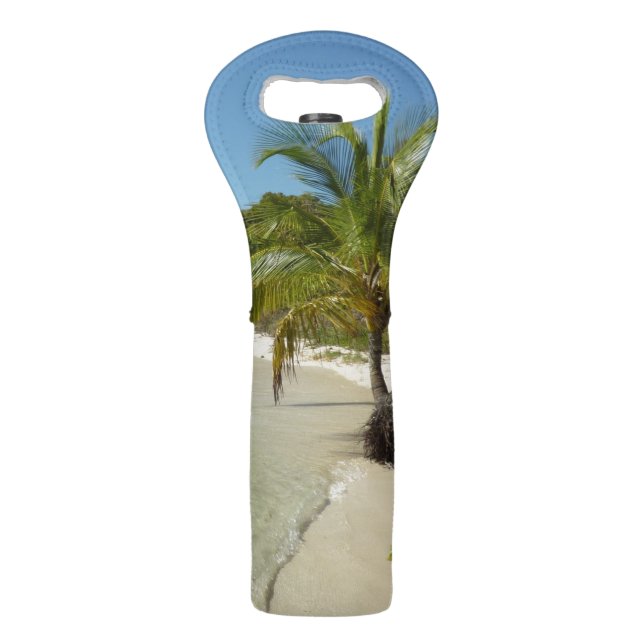 Antiguan Beach Beautiful Tropical Landscape Wine Bag (Front)