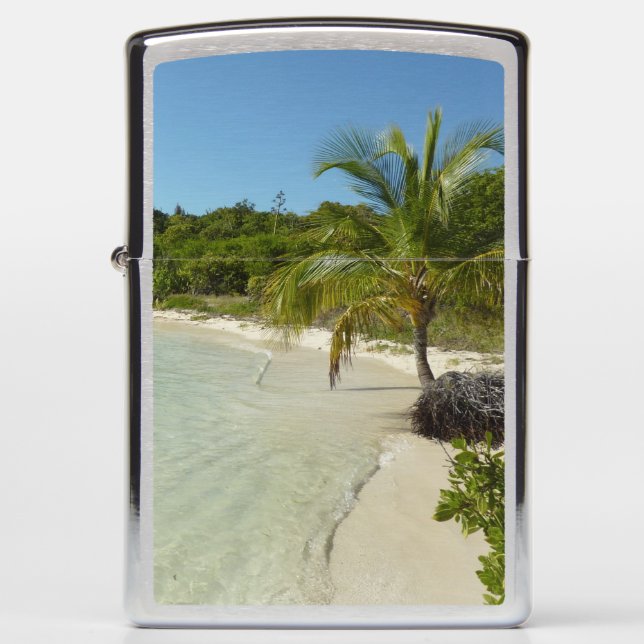 Antiguan Beach Beautiful Tropical Landscape Zippo Lighter (Front)