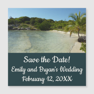 Antiguan Beach Beautiful Tropical Save the Date
