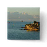 Antiguan Coast Beautiful Island Seascape Button