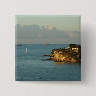 Antiguan Coast Beautiful Island Seascape Button