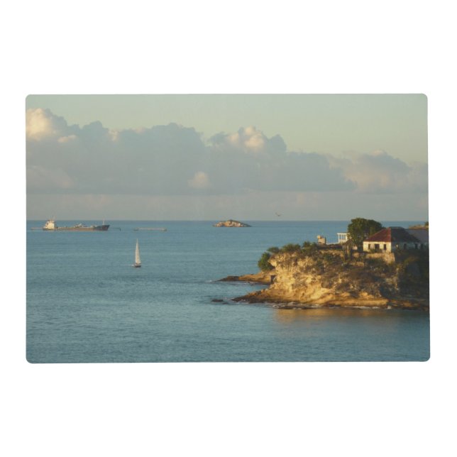 Antiguan Coast Beautiful Island Seascape Placemat (Front)