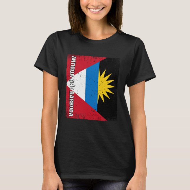 Antiguan Flag Antigua and Barbuda T-Shirt (Front)