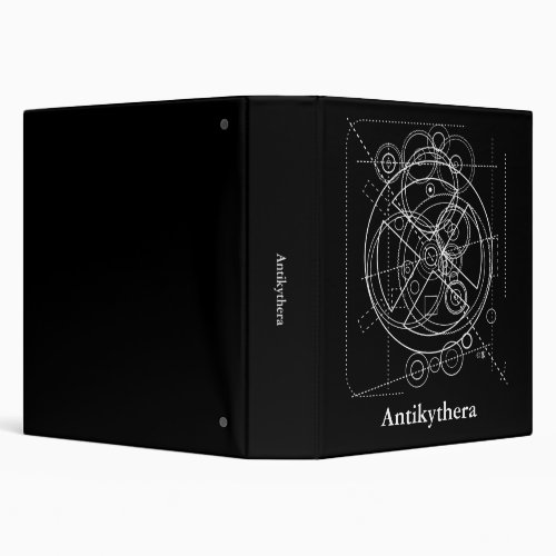 Antikythera Mechanism Drawing 3 Ring Binder