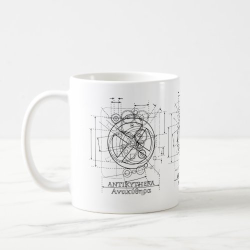 Antikythera Mechanism Drawing Coffee Mug